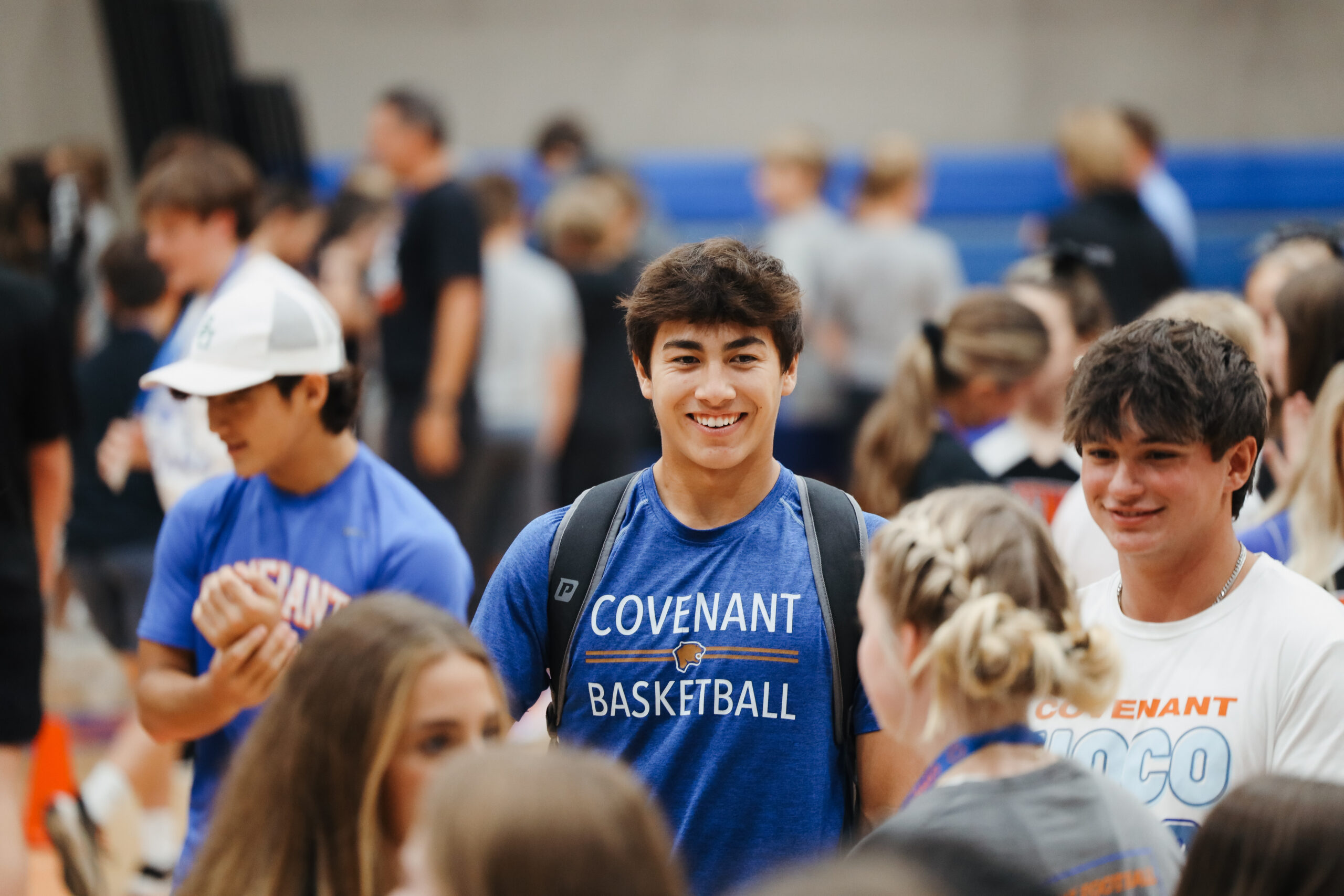 High School Pep Rally with Friends